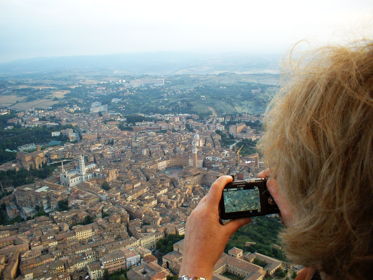 Panorama di Siena in Mongolfiera Mongolfiera su Siena