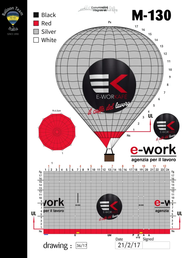 e work hot air balloon custom design