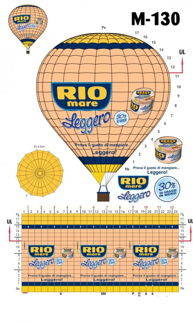 rio mare hot air balloon custom design